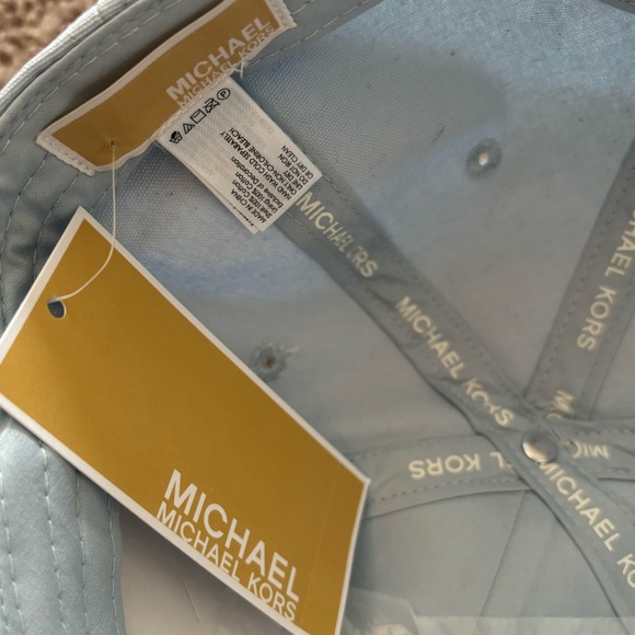 NWT MICHAEL KORS Light Blue Logo Cap/Hat One Size - Picture 6 of 8